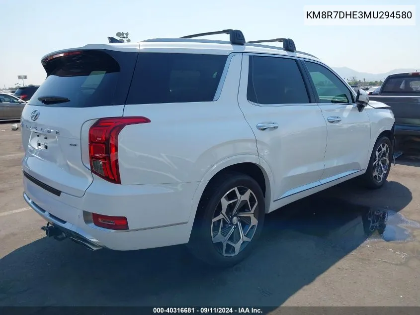 KM8R7DHE3MU294580 2021 Hyundai Palisade Calligraphy