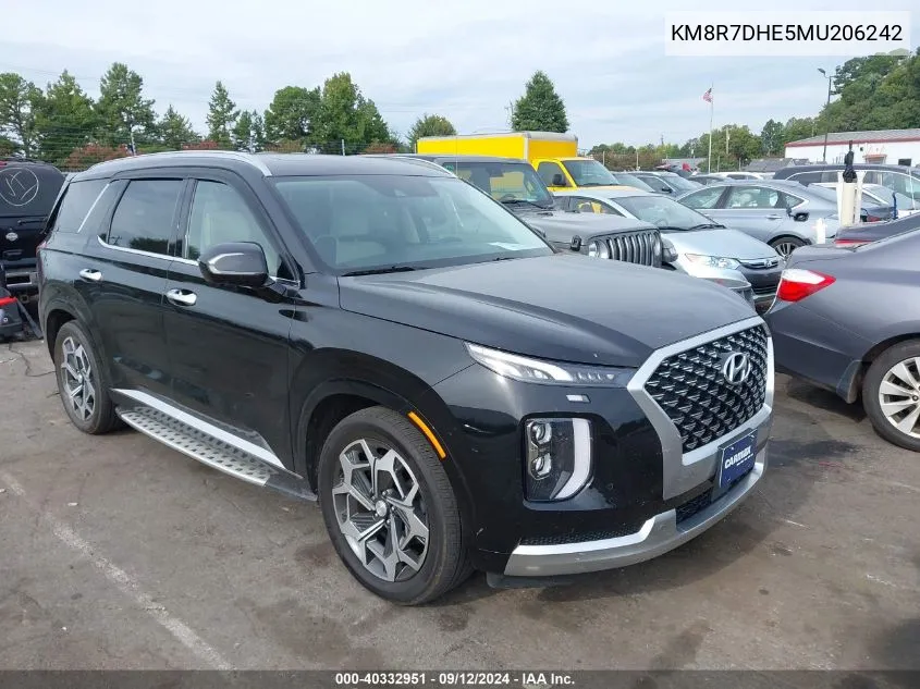 KM8R7DHE5MU206242 2021 Hyundai Palisade Calligraphy