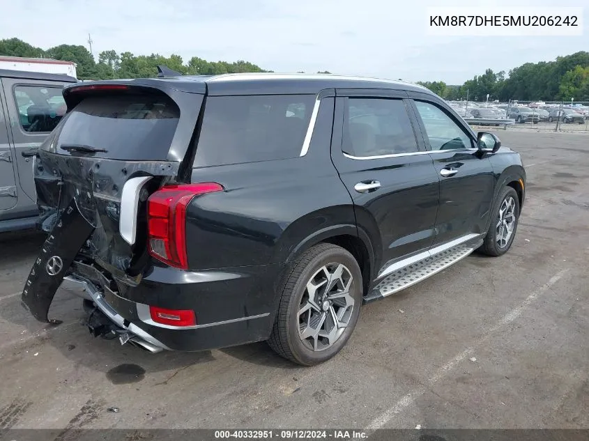 KM8R7DHE5MU206242 2021 Hyundai Palisade Calligraphy