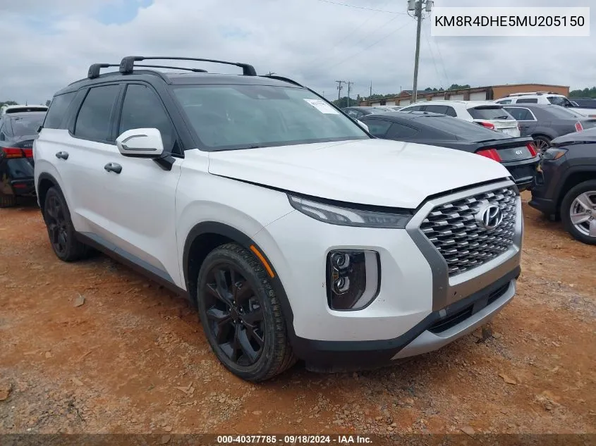 2021 Hyundai Palisade Sel VIN: KM8R4DHE5MU205150 Lot: 40377785