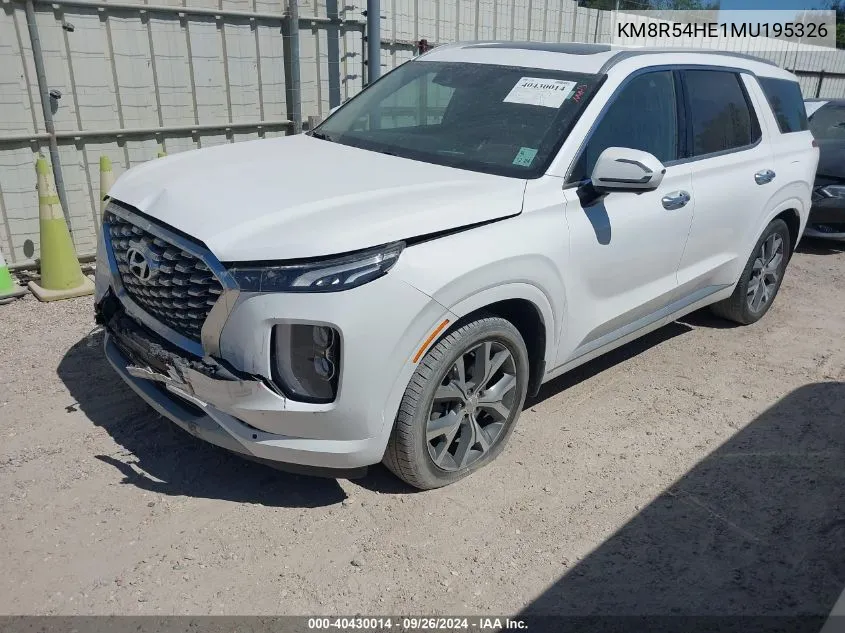 2021 Hyundai Palisade Limited VIN: KM8R54HE1MU195326 Lot: 40430014