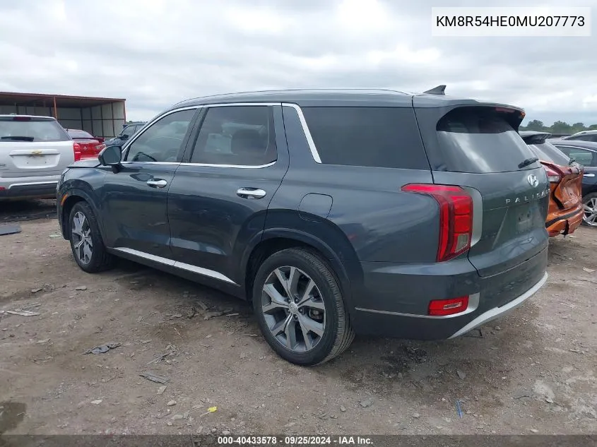 2021 Hyundai Palisade Limited VIN: KM8R54HE0MU207773 Lot: 40433578