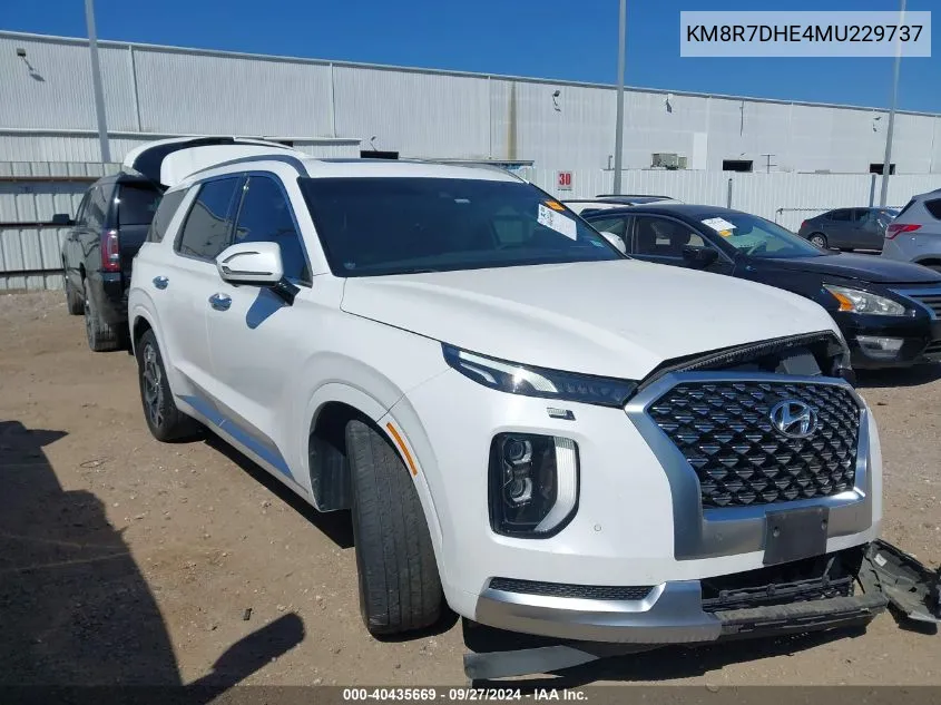 2021 Hyundai Palisade Calligraphy VIN: KM8R7DHE4MU229737 Lot: 40435669