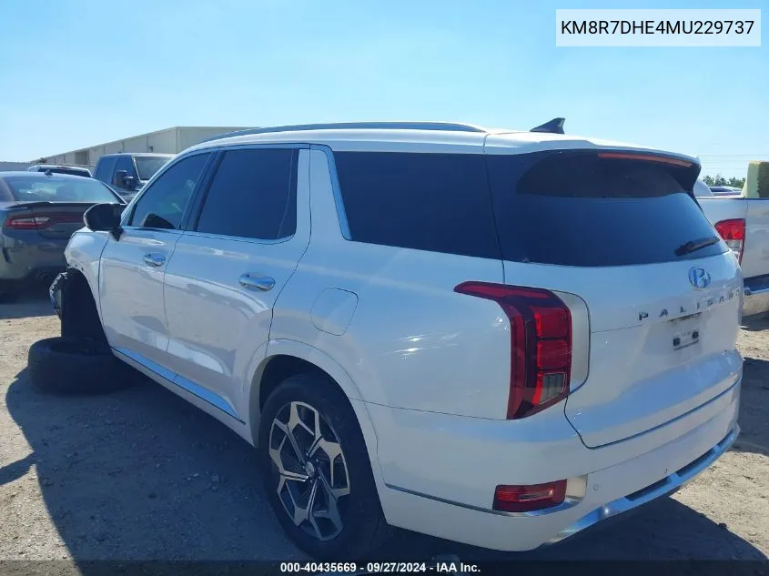 2021 Hyundai Palisade Calligraphy VIN: KM8R7DHE4MU229737 Lot: 40435669