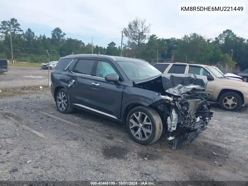 KM8R5DHE6MU221449 2021 Hyundai Palisade Limited