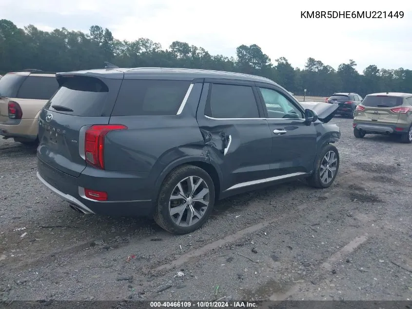 KM8R5DHE6MU221449 2021 Hyundai Palisade Limited