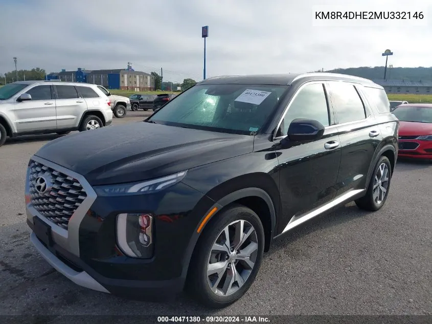 KM8R4DHE2MU332146 2021 Hyundai Palisade Sel