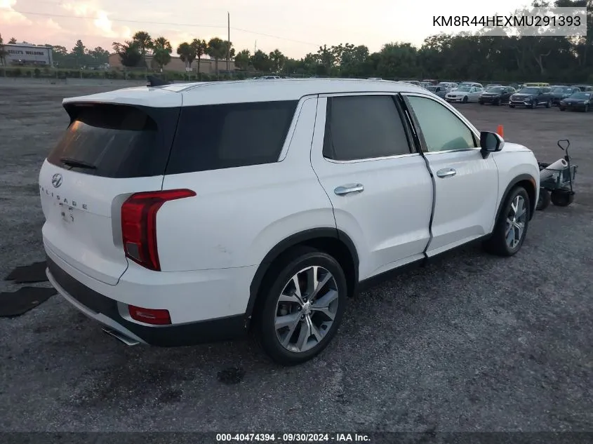 2021 Hyundai Palisade Sel VIN: KM8R44HEXMU291393 Lot: 40474394