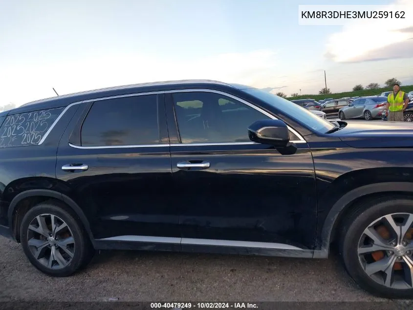 2021 Hyundai Palisade Sel VIN: KM8R3DHE3MU259162 Lot: 40479249