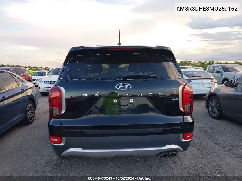 2021 Hyundai Palisade Sel VIN: KM8R3DHE3MU259162 Lot: 40479249