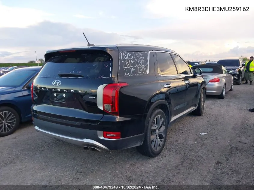 2021 Hyundai Palisade Sel VIN: KM8R3DHE3MU259162 Lot: 40479249