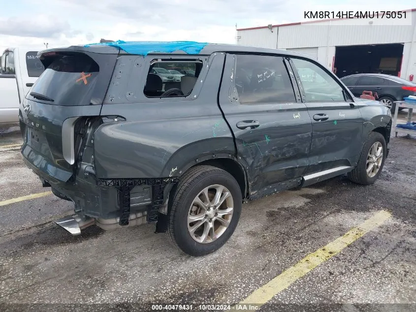 2021 Hyundai Palisade Se VIN: KM8R14HE4MU175051 Lot: 40479431