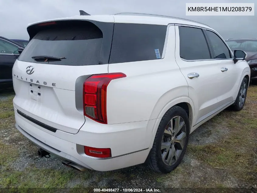 2021 Hyundai Palisade Limited VIN: KM8R54HE1MU208379 Lot: 40498477