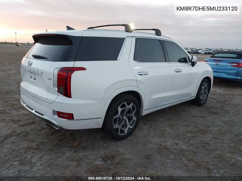 KM8R7DHE5MU233120 2021 Hyundai Palisade Calligraphy