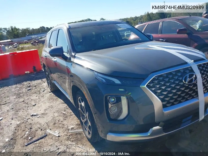 2021 Hyundai Palisade Calligraphy VIN: KM8R74HE4MU320989 Lot: 40522647