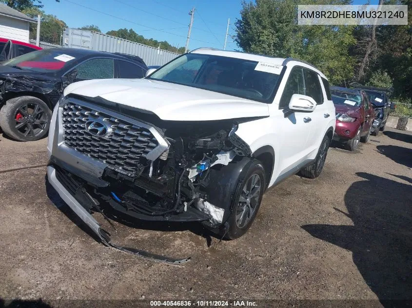 2021 Hyundai Palisade Sel VIN: KM8R2DHE8MU321240 Lot: 40546836