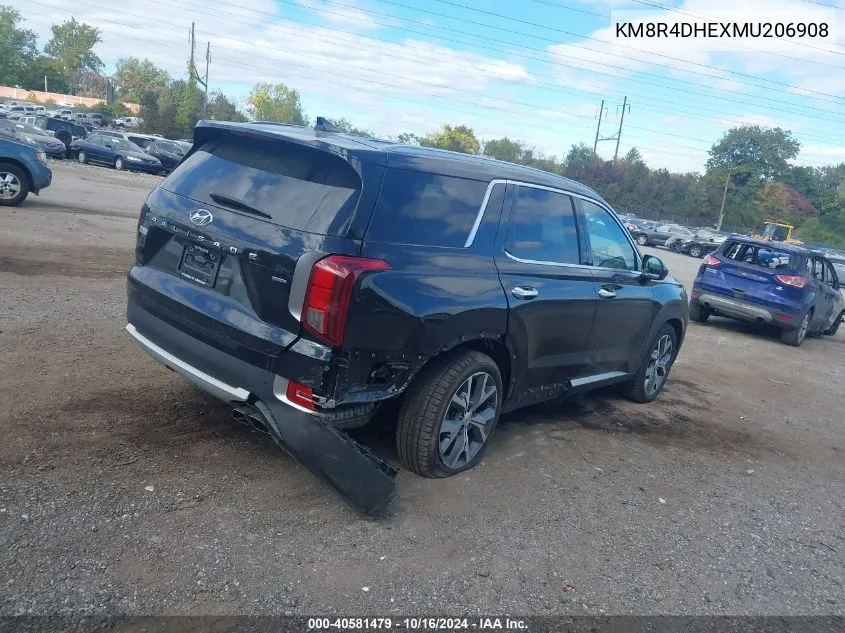 KM8R4DHEXMU206908 2021 Hyundai Palisade Sel