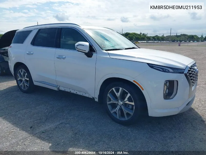 KM8R5DHE0MU211953 2021 Hyundai Palisade Limited