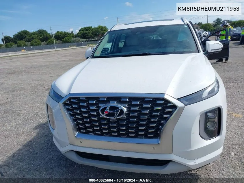 KM8R5DHE0MU211953 2021 Hyundai Palisade Limited