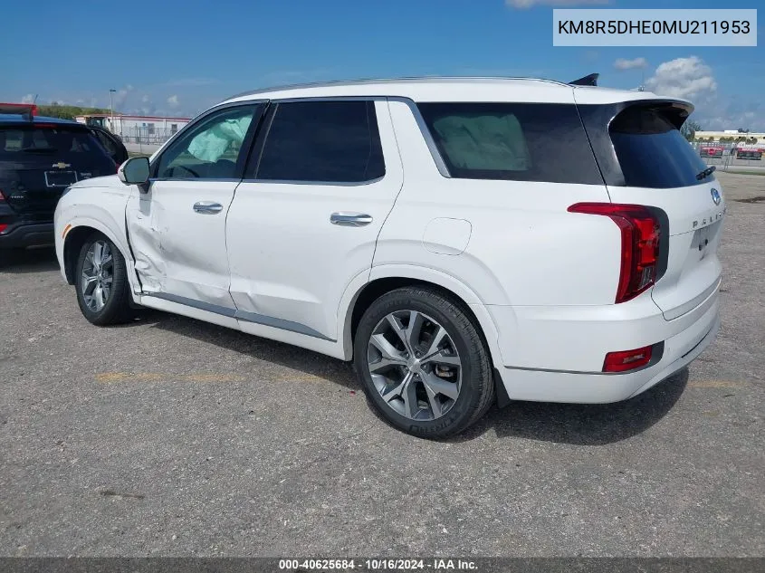 KM8R5DHE0MU211953 2021 Hyundai Palisade Limited