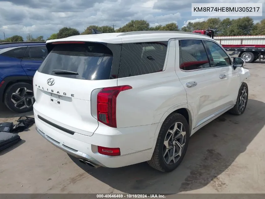 KM8R74HE8MU305217 2021 Hyundai Palisade Calligraphy