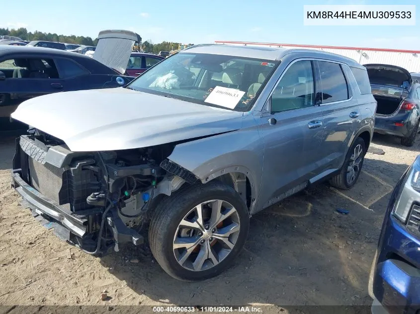 2021 Hyundai Palisade Sel VIN: KM8R44HE4MU309533 Lot: 40690633