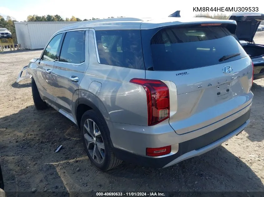 2021 Hyundai Palisade Sel VIN: KM8R44HE4MU309533 Lot: 40690633