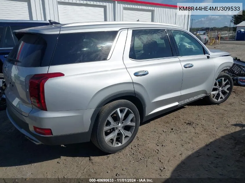 2021 Hyundai Palisade Sel VIN: KM8R44HE4MU309533 Lot: 40690633