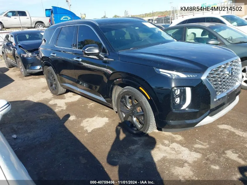 2021 Hyundai Palisade Limited VIN: KM8R54HE4MU214502 Lot: 40759456