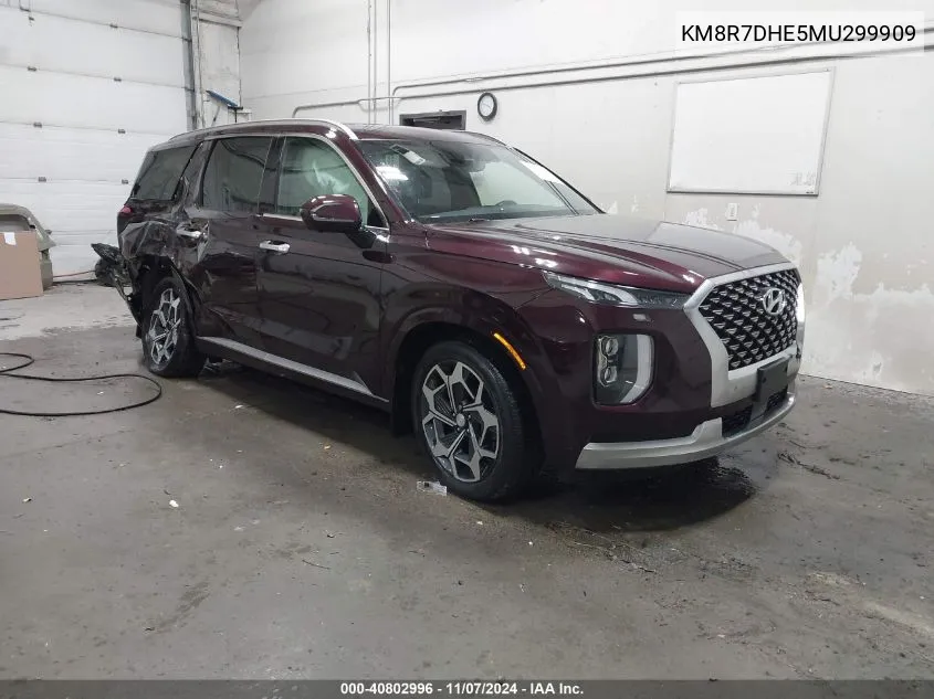 2021 Hyundai Palisade Calligraphy VIN: KM8R7DHE5MU299909 Lot: 40802996