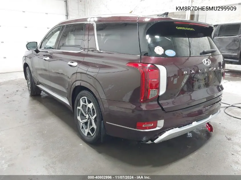 2021 Hyundai Palisade Calligraphy VIN: KM8R7DHE5MU299909 Lot: 40802996