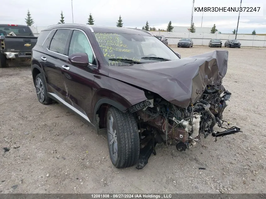 2022 Hyundai Palisade Sel VIN: KM8R3DHE4NU372247 Lot: 12081808