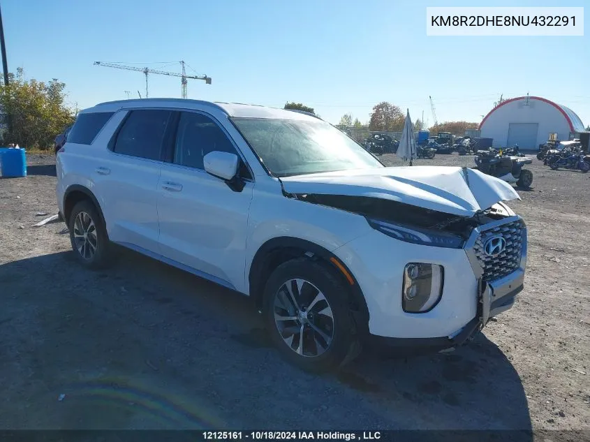 2022 Hyundai Palisade Sel VIN: KM8R2DHE8NU432291 Lot: 12125161