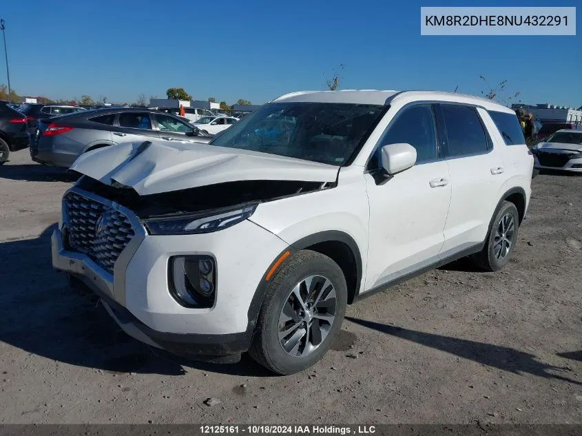 2022 Hyundai Palisade Sel VIN: KM8R2DHE8NU432291 Lot: 12125161