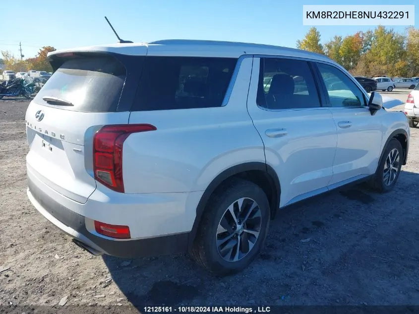 2022 Hyundai Palisade Sel VIN: KM8R2DHE8NU432291 Lot: 12125161