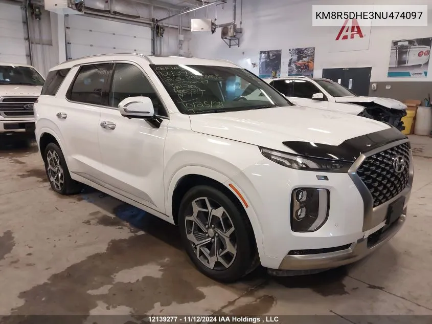 2022 Hyundai Palisade Limited VIN: KM8R5DHE3NU474097 Lot: 12139277