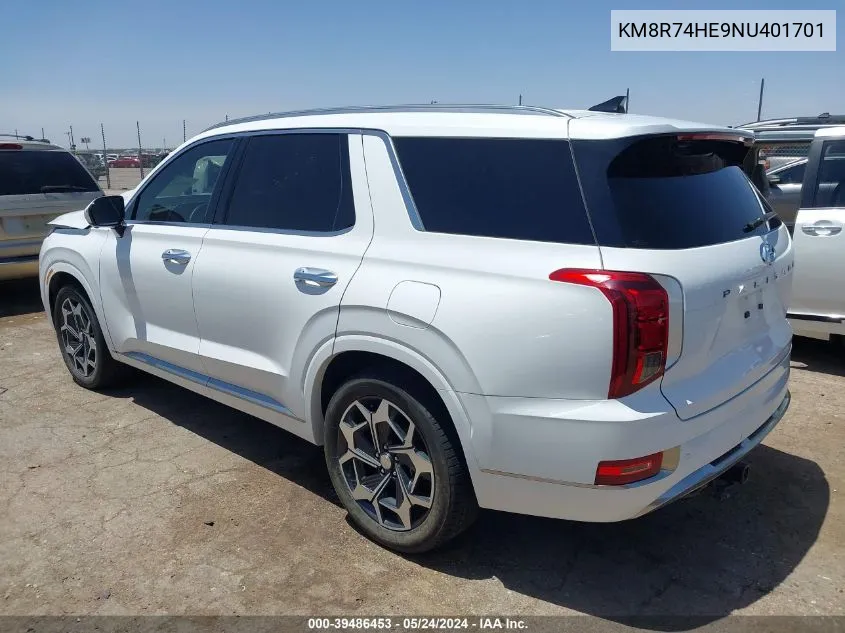 2022 Hyundai Palisade Calligraphy VIN: KM8R74HE9NU401701 Lot: 39486453