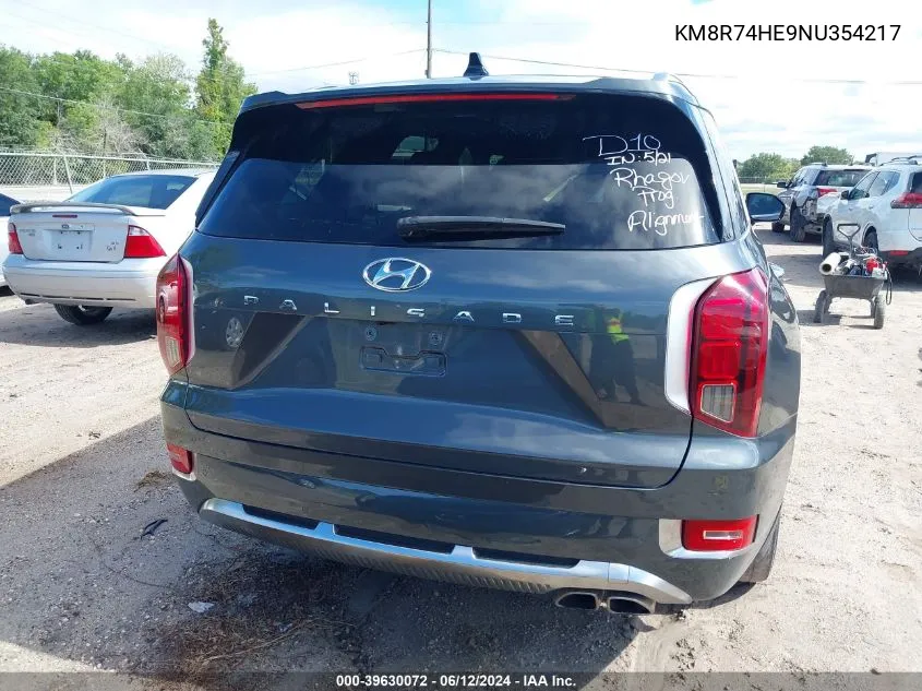 KM8R74HE9NU354217 2022 Hyundai Palisade Calligraphy