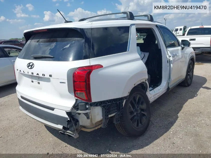 2022 Hyundai Palisade Sel VIN: KM8R2DHE9NU419470 Lot: 39749942