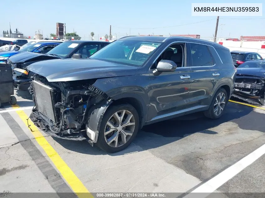 2022 Hyundai Palisade Sel VIN: KM8R44HE3NU359583 Lot: 39982887