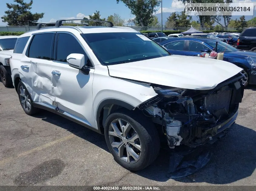 KM8R34HE0NU362184 2022 Hyundai Palisade Sel