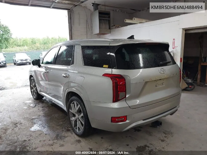 2022 Hyundai Palisade Limited VIN: KM8R5DHE6NU488494 Lot: 40052654