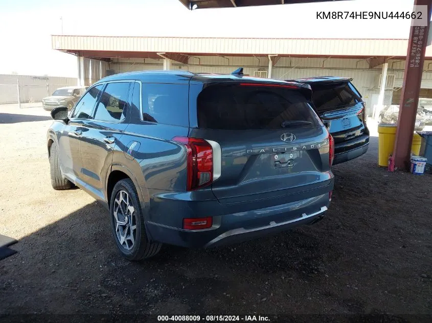 2022 Hyundai Palisade Calligraphy VIN: KM8R74HE9NU444662 Lot: 40088009