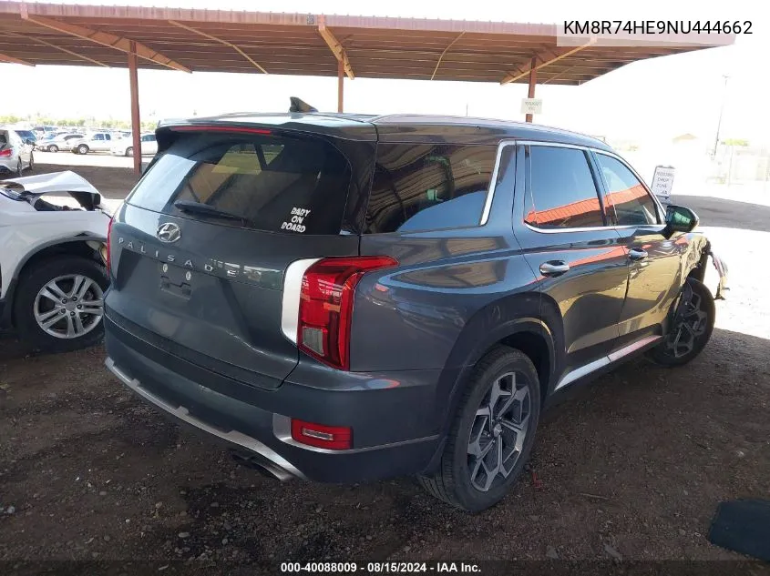 2022 Hyundai Palisade Calligraphy VIN: KM8R74HE9NU444662 Lot: 40088009