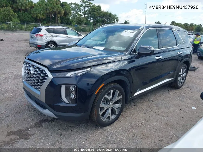 KM8R34HE9NU437920 2022 Hyundai Palisade Sel