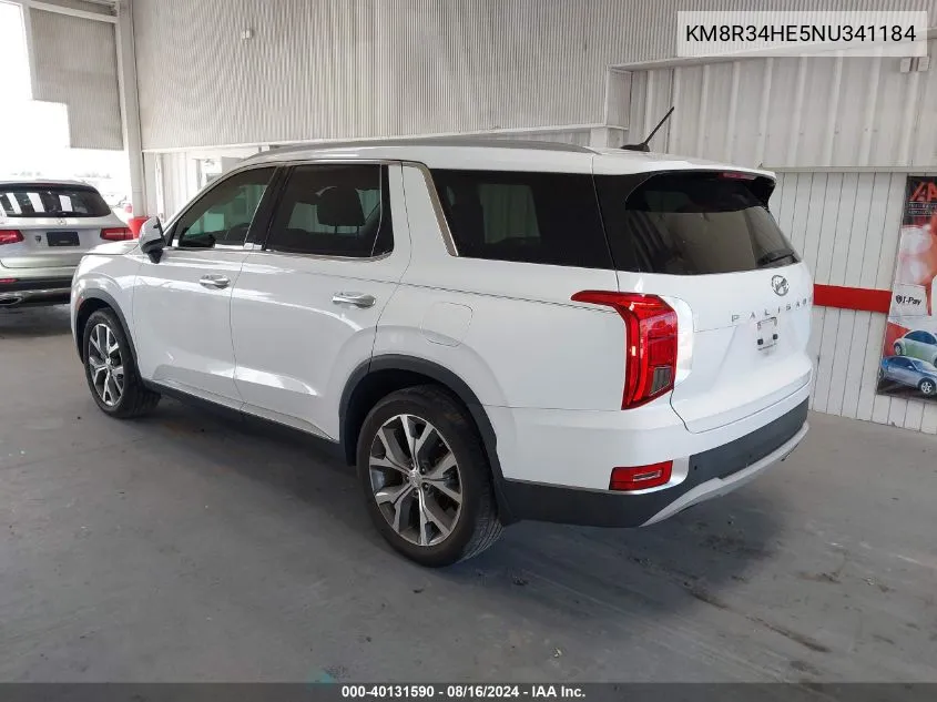 2022 Hyundai Palisade Sel VIN: KM8R34HE5NU341184 Lot: 40131590