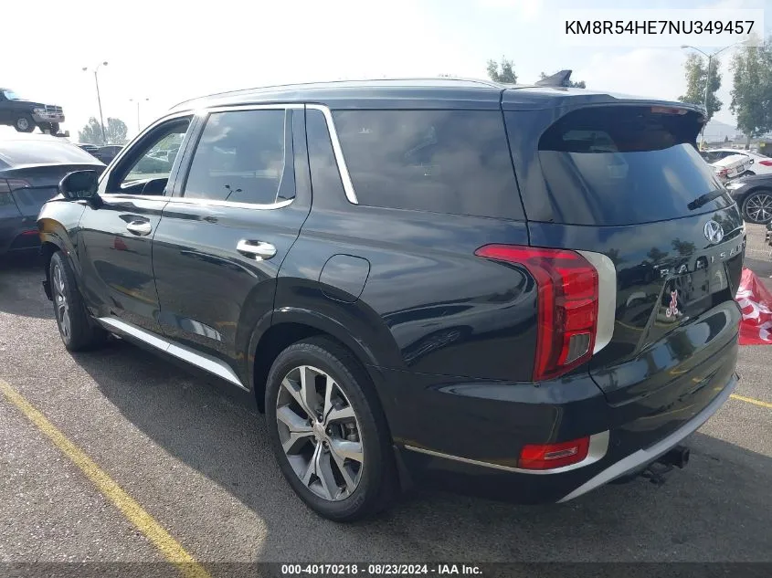 KM8R54HE7NU349457 2022 Hyundai Palisade Limited