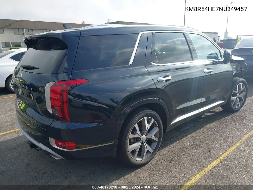 2022 Hyundai Palisade Limited VIN: KM8R54HE7NU349457 Lot: 40170218