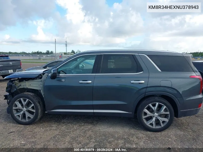 KM8R34HEXNU378943 2022 Hyundai Palisade Sel