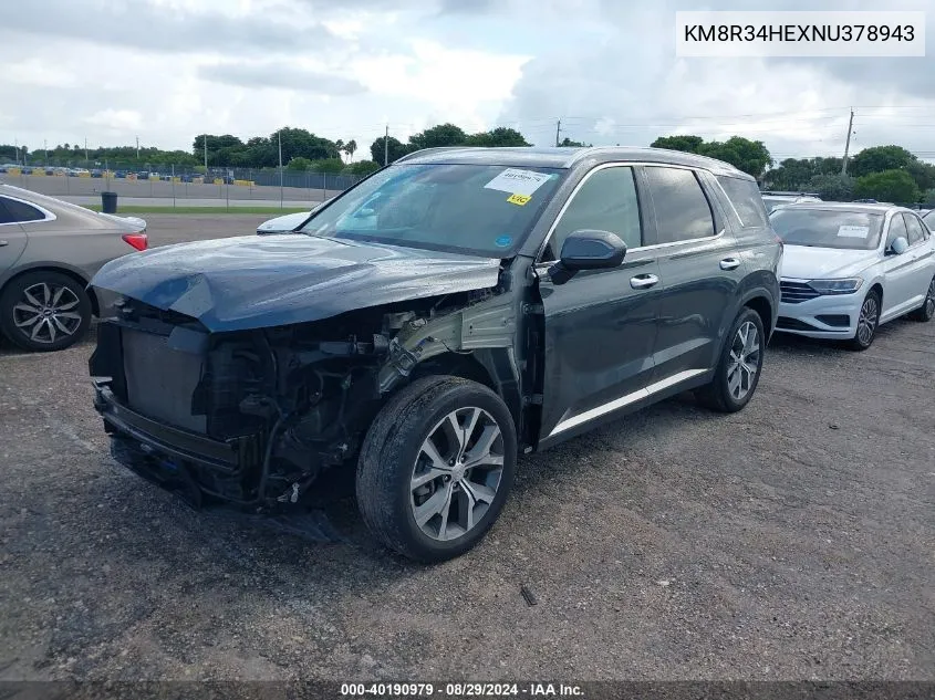 KM8R34HEXNU378943 2022 Hyundai Palisade Sel